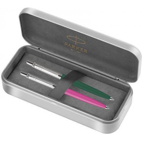 Parker Set Κασετίνα Δώρου Στυλό Jotter Original Hot Pink And Forest Green Ballpoint Με Θήκη Μεταλλική Tin Parker Set Κασετίνα Δώρου Στυλό Jotter Original Hot Pink And Forest Green Ballpoint Με Θήκη Μεταλλική Tin